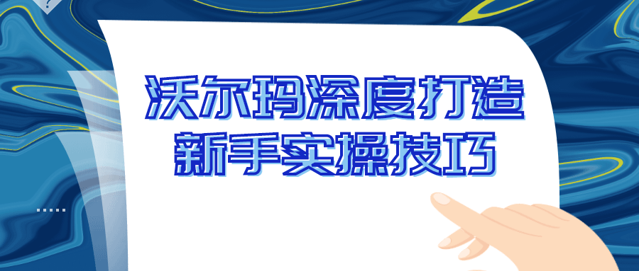 沃尔玛深度打造新手实操技巧-全面游戏