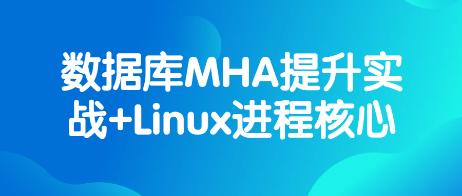 数据库MHA提升实战+Linux进程核心-全面游戏